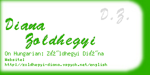 diana zoldhegyi business card